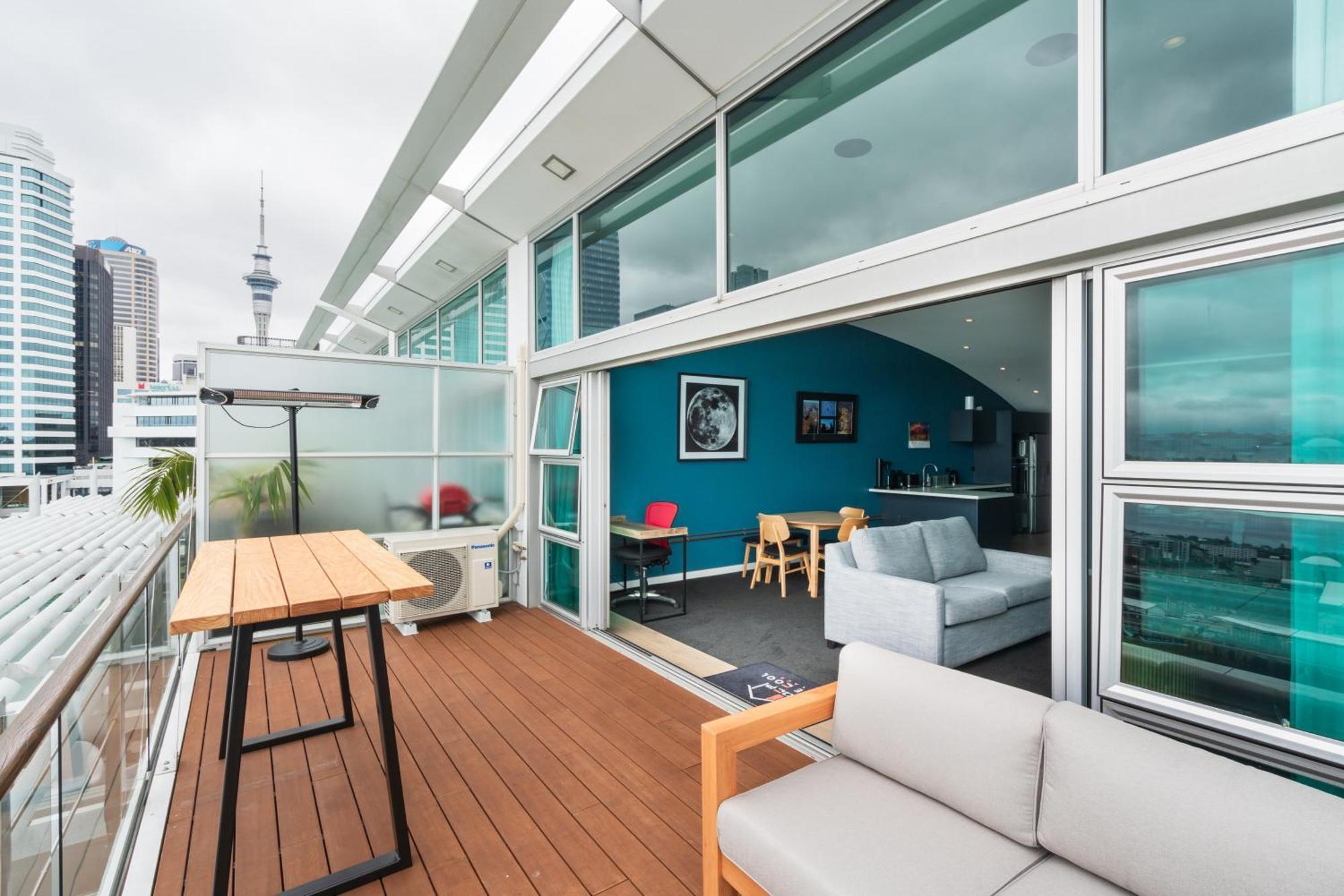Penthouse Apartment With Stunning Harbour Views Окленд Екстер'єр фото